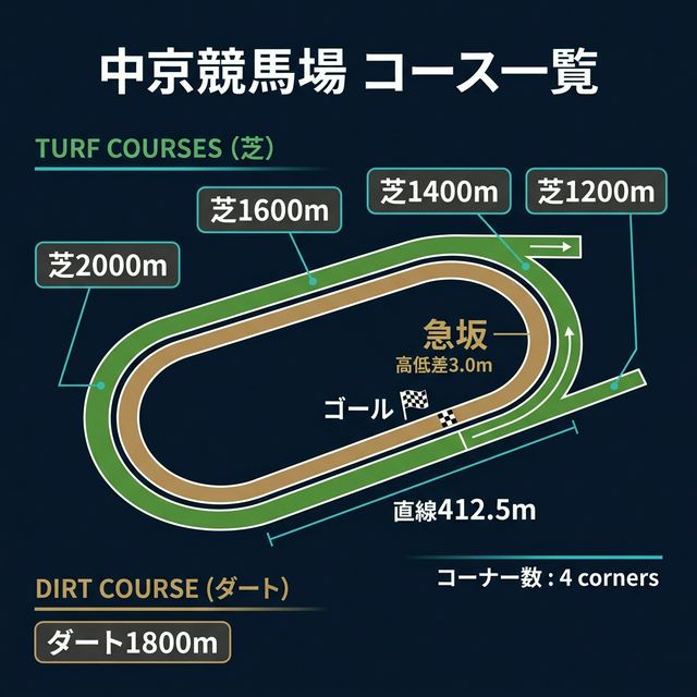 中京競馬場 全コース一覧図